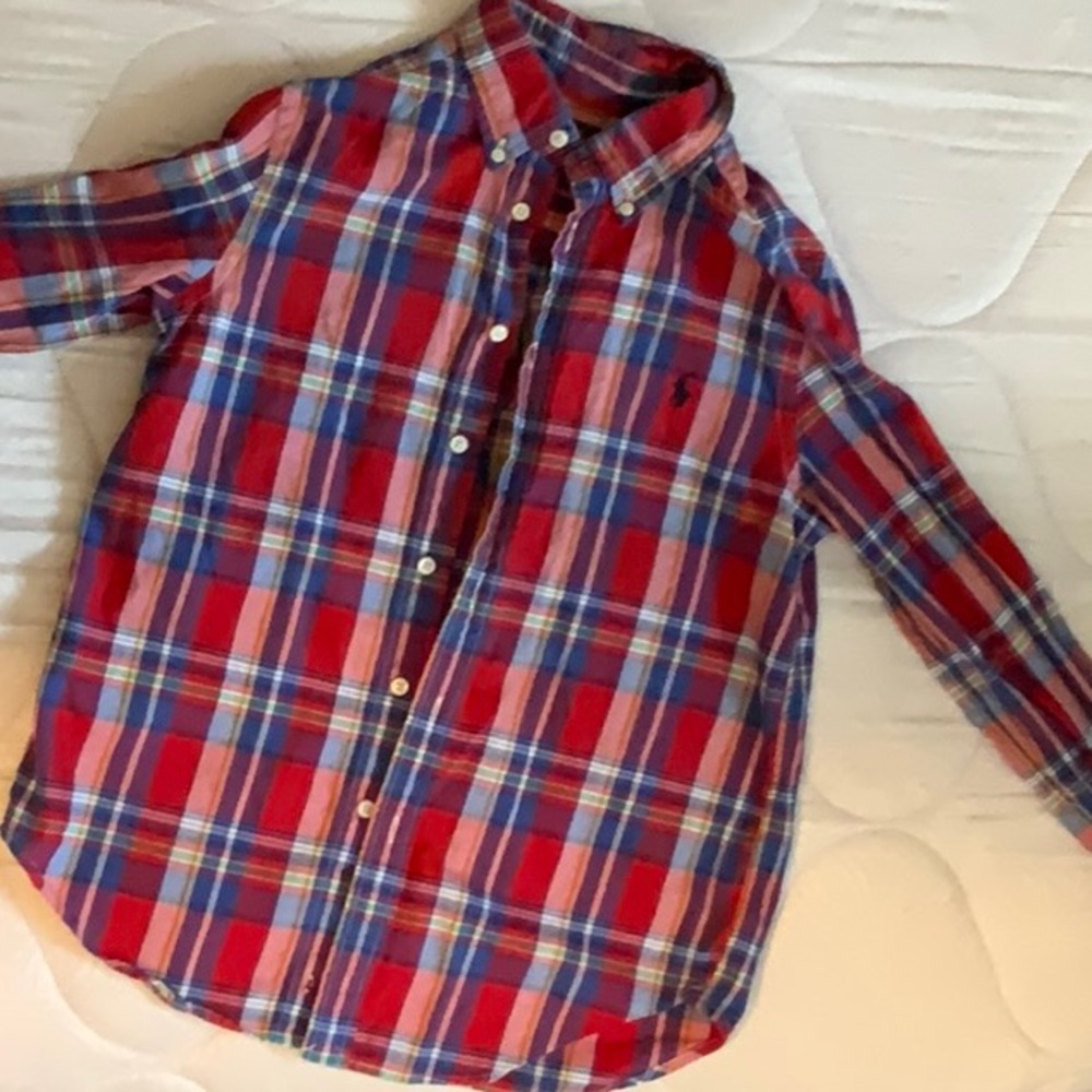 Plaid Polo/Ralph Lauren long sleeve
